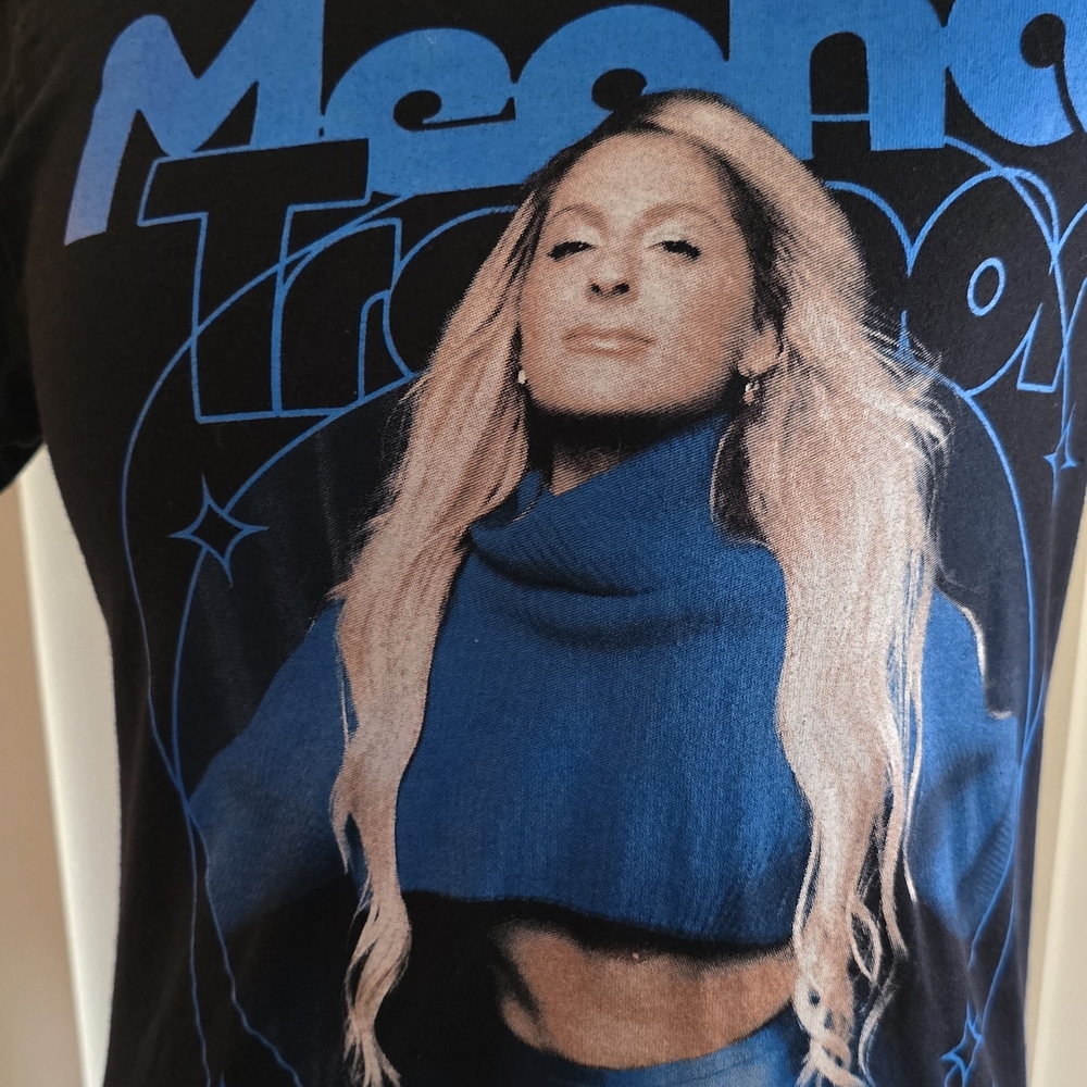 MEGHAN TRAINOR Blue Graphic Short Sleeve T-Shirt CONCERT TOUR SIZE S